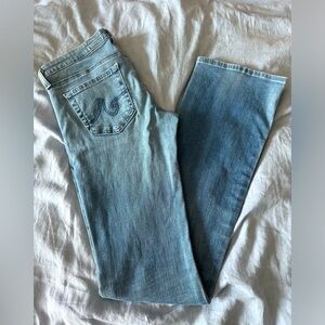 AG light blue, flare jeans